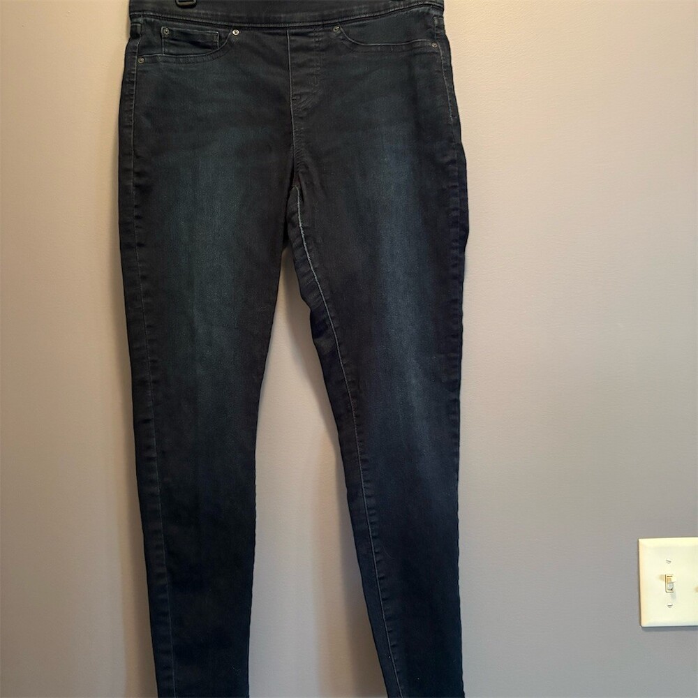 Signature by Levi Strauss Totally Shaping Pull-On Skinny Jeans Dark Wash